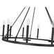 Florence 10 Light 36 inch Matte Black Chandelier Ceiling Light